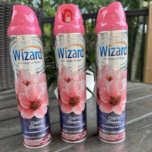 3x Wizard Cherry Blossom Odor Neutralizer & Air Freshener Spray 10 oz NEW